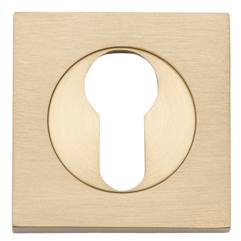 Escutcheon Euro Sq Concealed Fix Pair SB D52xP10mm