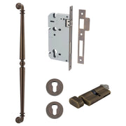 Sarlat Pull Handle 600mm Entrance Kit w Separate High Security Lock Signature Brass