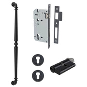 Sarlat Pull Handle 600mm Entrance Kit w Separate High Security Lock Matt Black