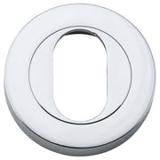 Oval Escutcheon Round Polished Chrome