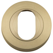 Oval Escutcheon Round Brushed Brass