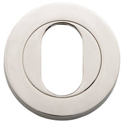 Oval Escutcheon Round Polished Nickel
