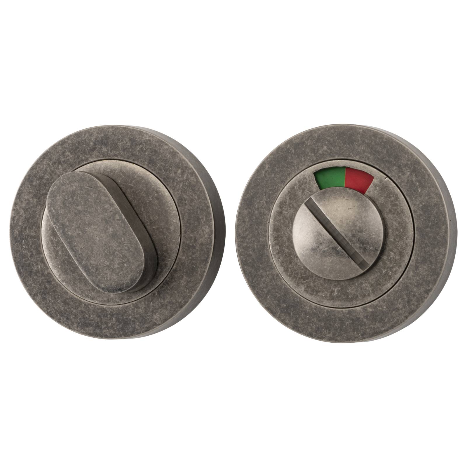 Privacy Turn With Indicator Round Distressed Nickel