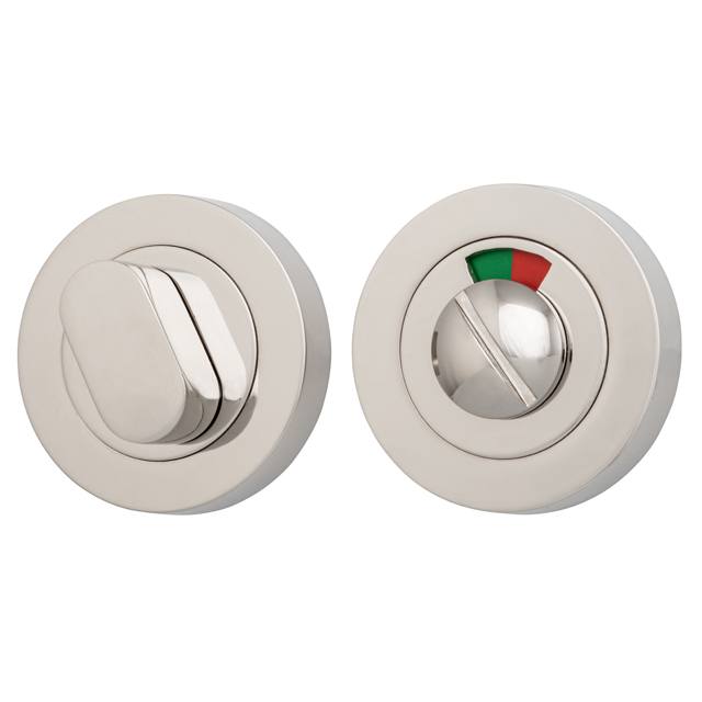 Privacy Turn With Indicator Round Polished Nickel