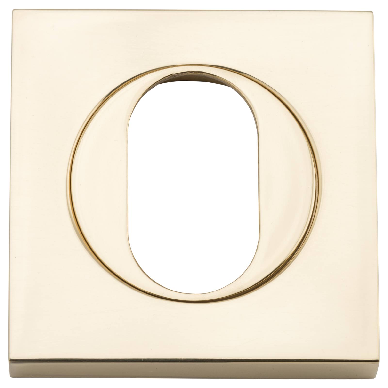 Oval Escutcheon Square Polished Brass