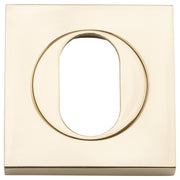 Oval Escutcheon Square Polished Brass