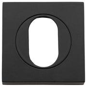 Oval Escutcheon Square Matt Black