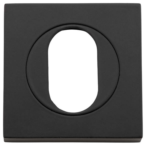 Oval Escutcheon Square Matt Black