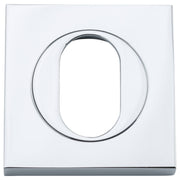 Oval Escutcheon Square Polished Chrome
