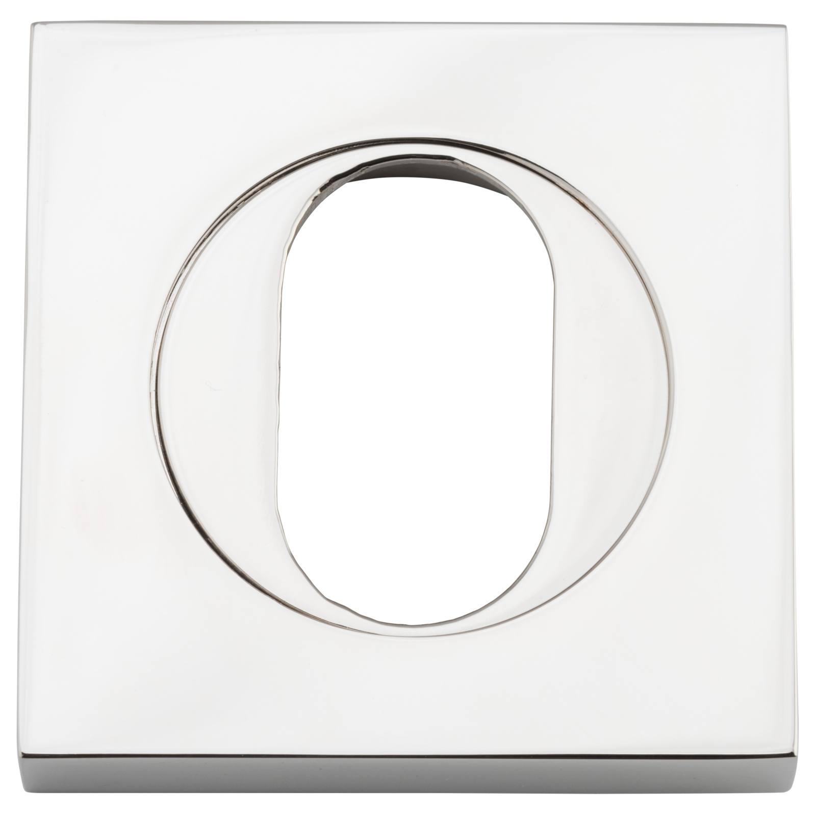 Oval Escutcheon Square Polished Nickel