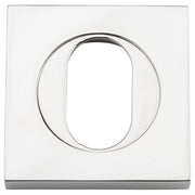 Oval Escutcheon Square Polished Nickel
