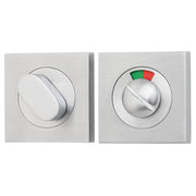 Privacy Turn With Indicator Square Brushed Chrome
