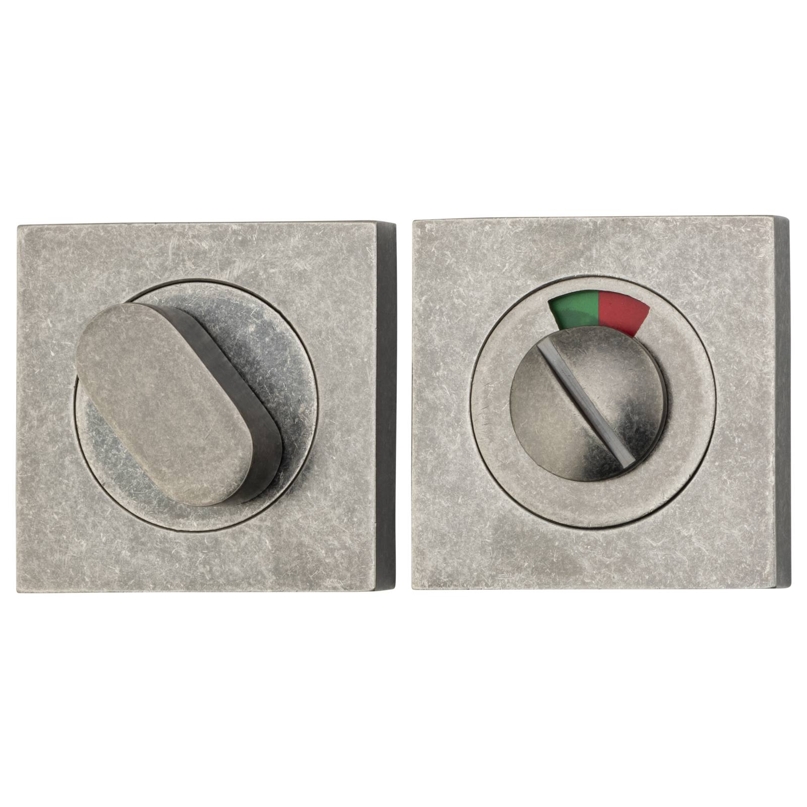 Privacy Turn With Indicator Square Distressed Nickel