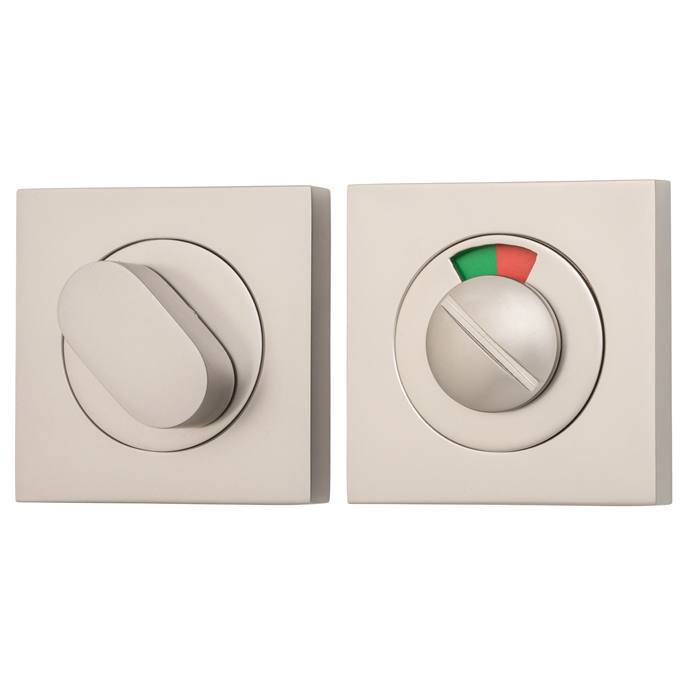 Privacy Turn With Indicator Square Satin Nickel