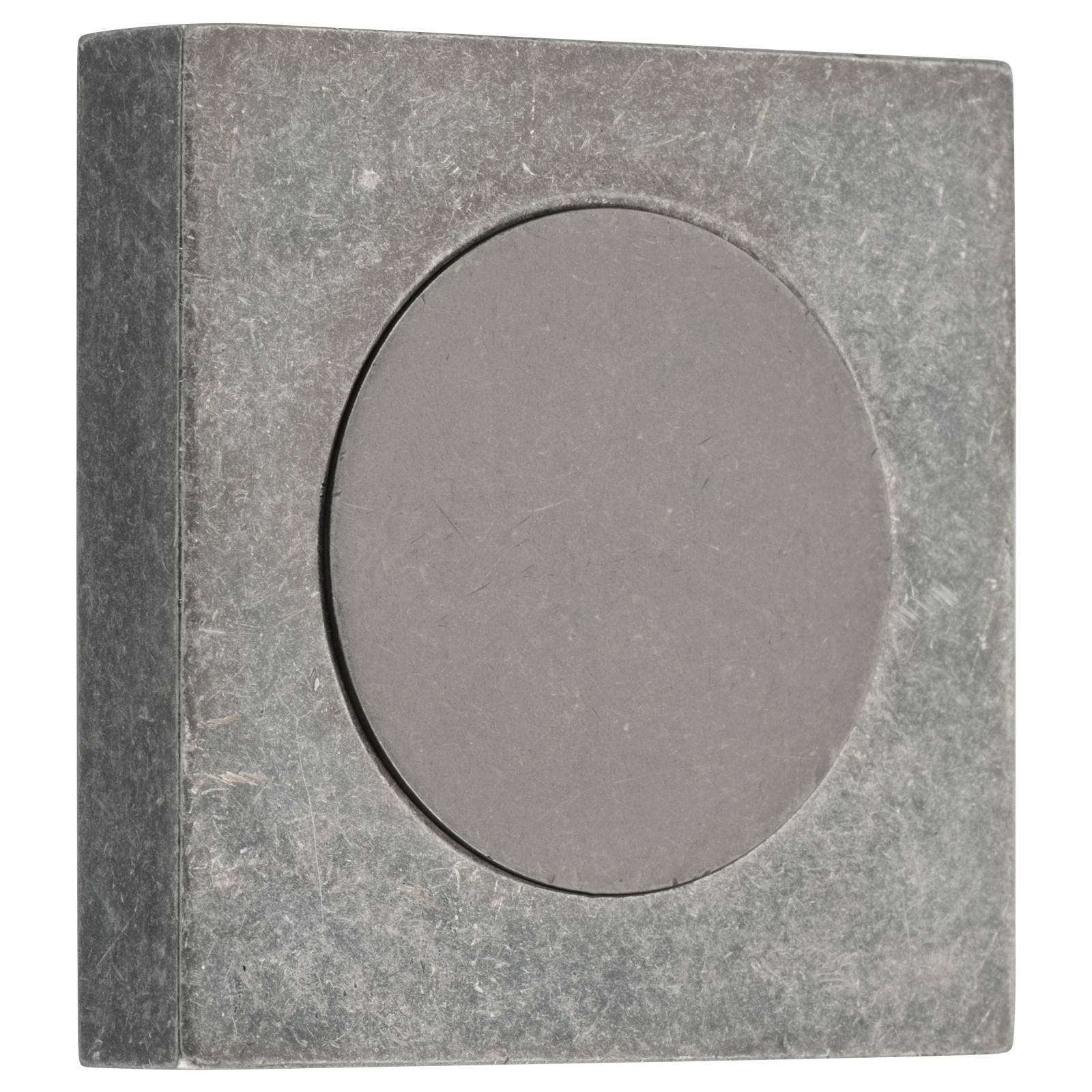 Blank Rose Square Distressed Nickel