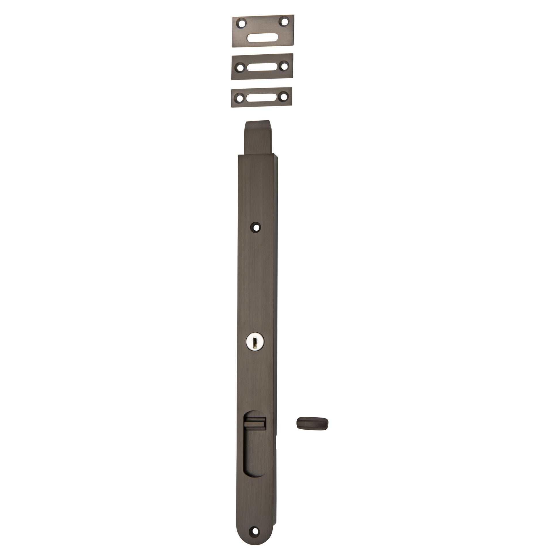 Locking Flush Bolt 300mm, Signature Brass