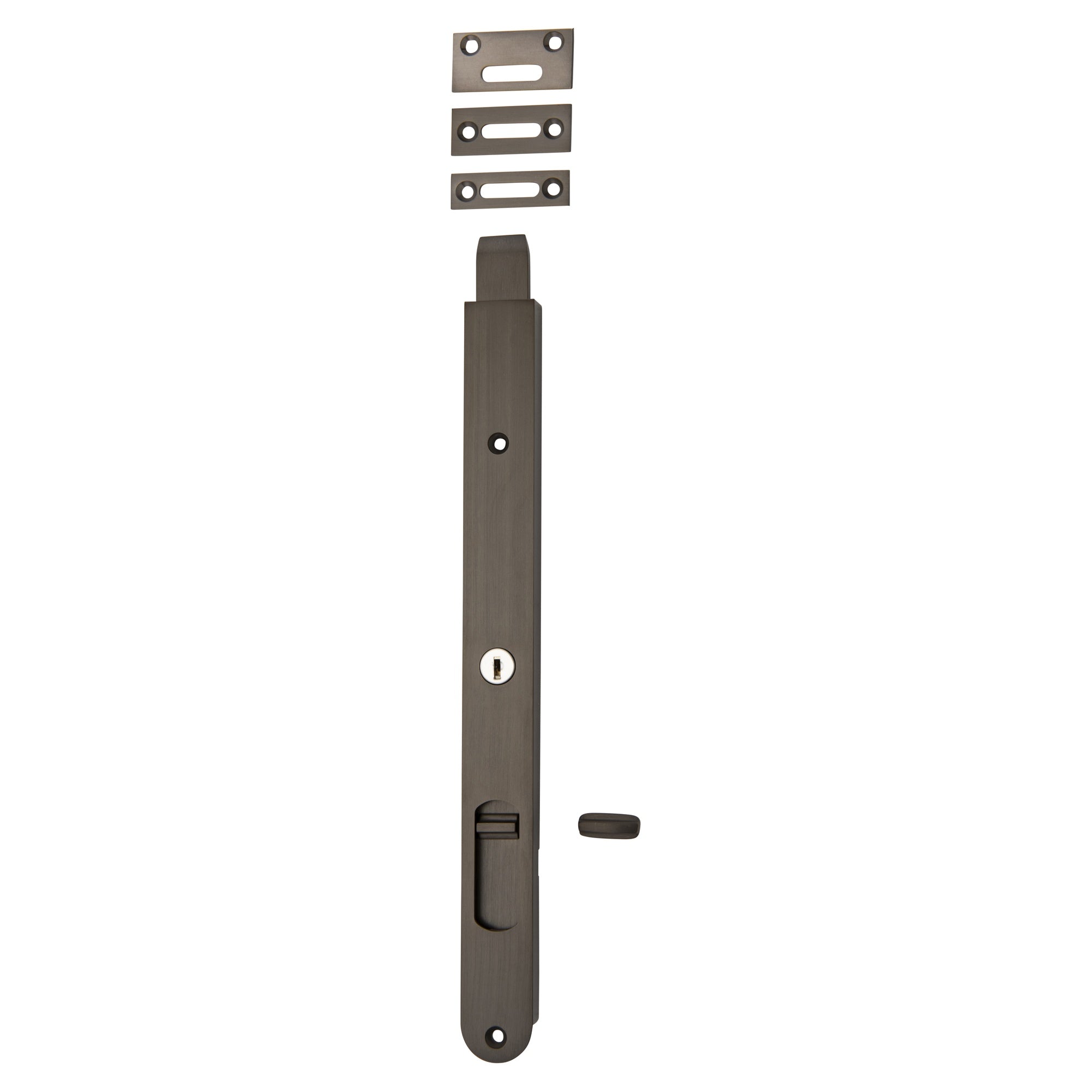 Locking Flush Bolt 300mm, Signature Brass