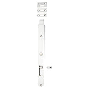 Locking Flush Bolt 300mm, Polished Chrome