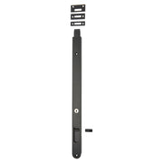 Locking Flush Bolt 400mm Matt Black, Matte Black