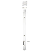 Locking Flush Bolt 400mm, Polished Chrome