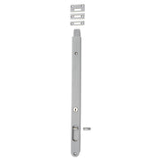 Locking Flush Bolt 400mm, Brushed Chrome