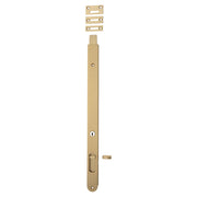Locking Flush Bolt 400mm, Brushed Brass