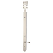 Locking Flush Bolt 400mm, Satin Nickel
