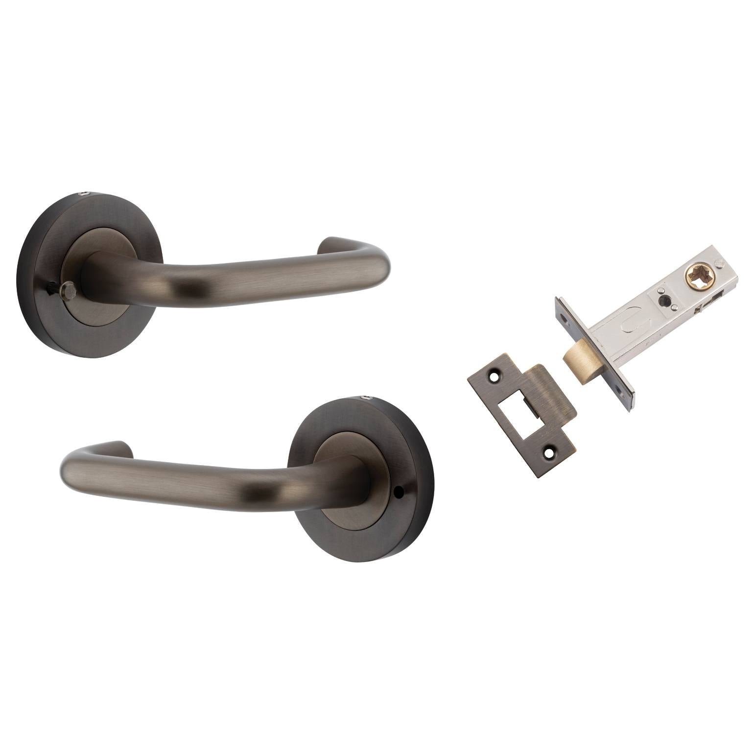 Oslo Lever Round Rose (Inbuilt Privacy) Signature Brass