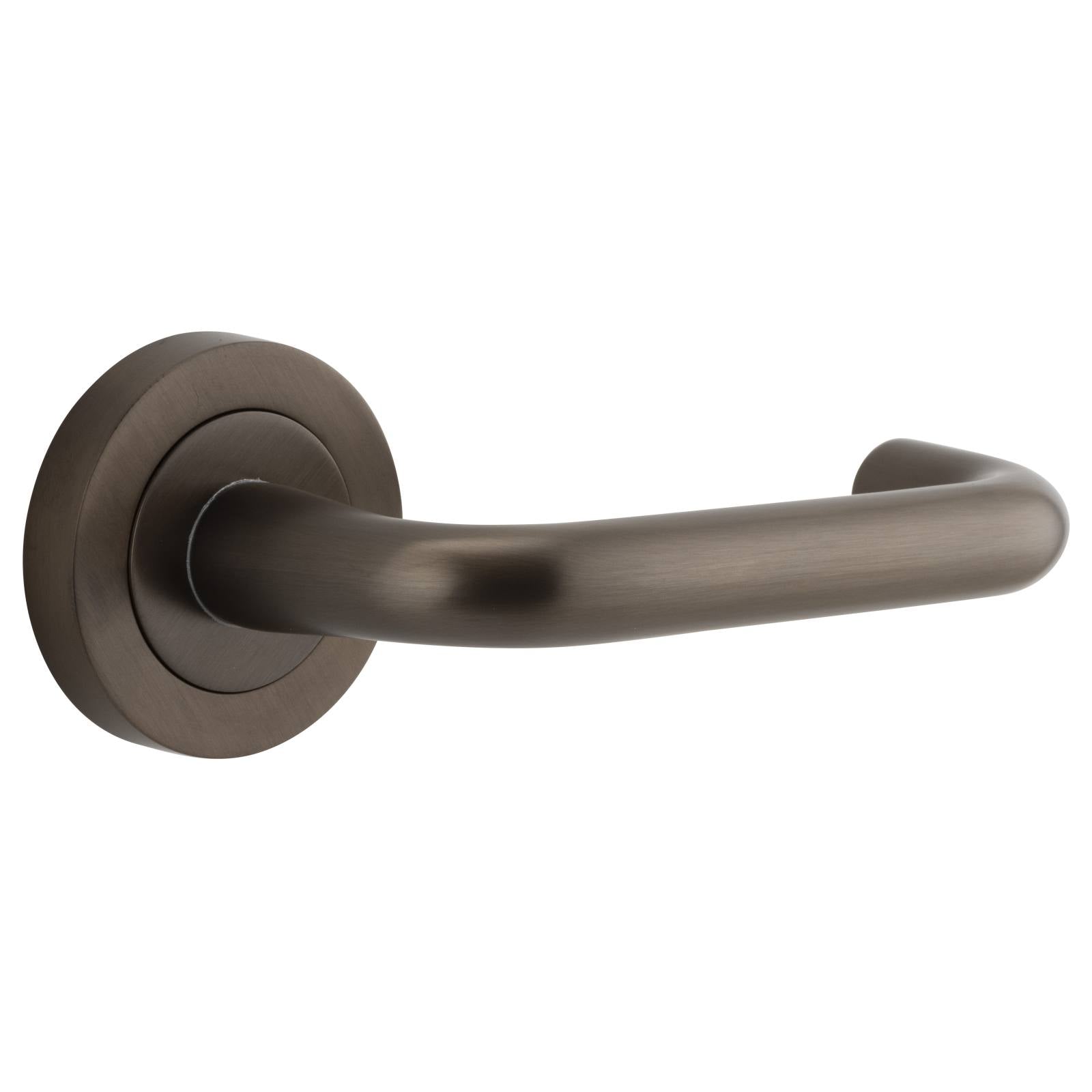 Oslo Lever Round Rose Signature Brass