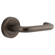 Oslo Lever Round Rose Signature Brass