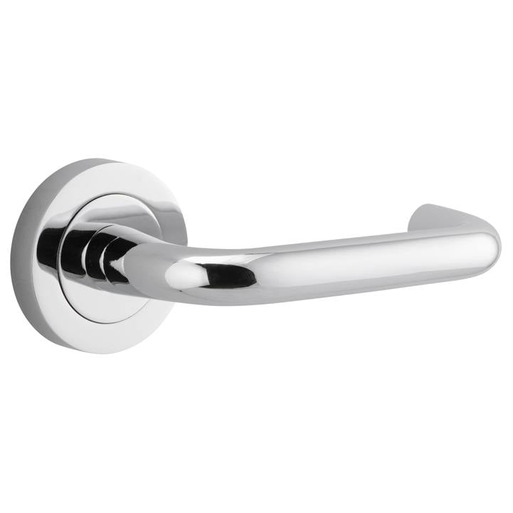 Oslo Lever Round Rose Polished Chrome