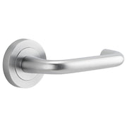 Oslo Lever Round Rose Brushed Chrome