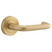 Oslo Lever Round Rose Brushed Brass