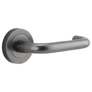 Oslo Lever Round Rose Distressed Nickel