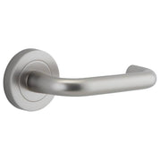 Oslo Lever Round Rose Satin Nickel