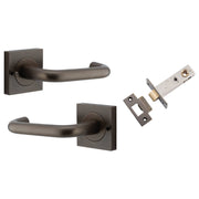 Oslo Lever Square Rose (Inbuilt Privacy) Signature Brass