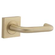 Oslo Lever Square Rose Brushed Brass