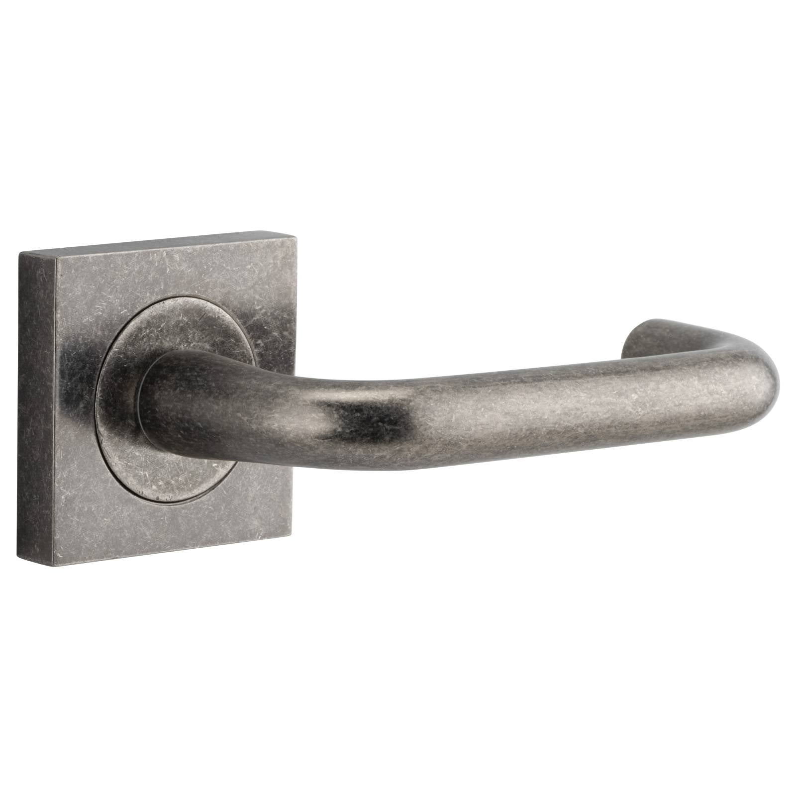 Oslo Lever Square Rose Distressed Nickel