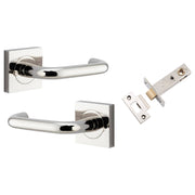 Oslo Lever Square Rose (Inbuilt Privacy) Polished Nickel
