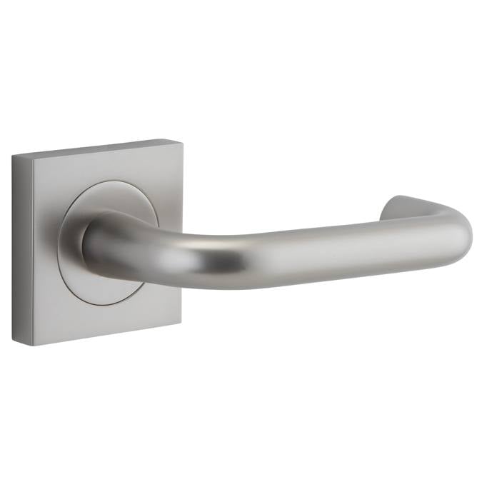 Oslo Lever Square Rose Satin Nickel