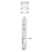Locking Flush Bolt 200mm, Polished Chrome