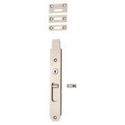 Flush Bolt Locking, Satin Nickel