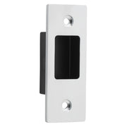 Sliding Door Edge Pull Rectangular, Polished Chrome