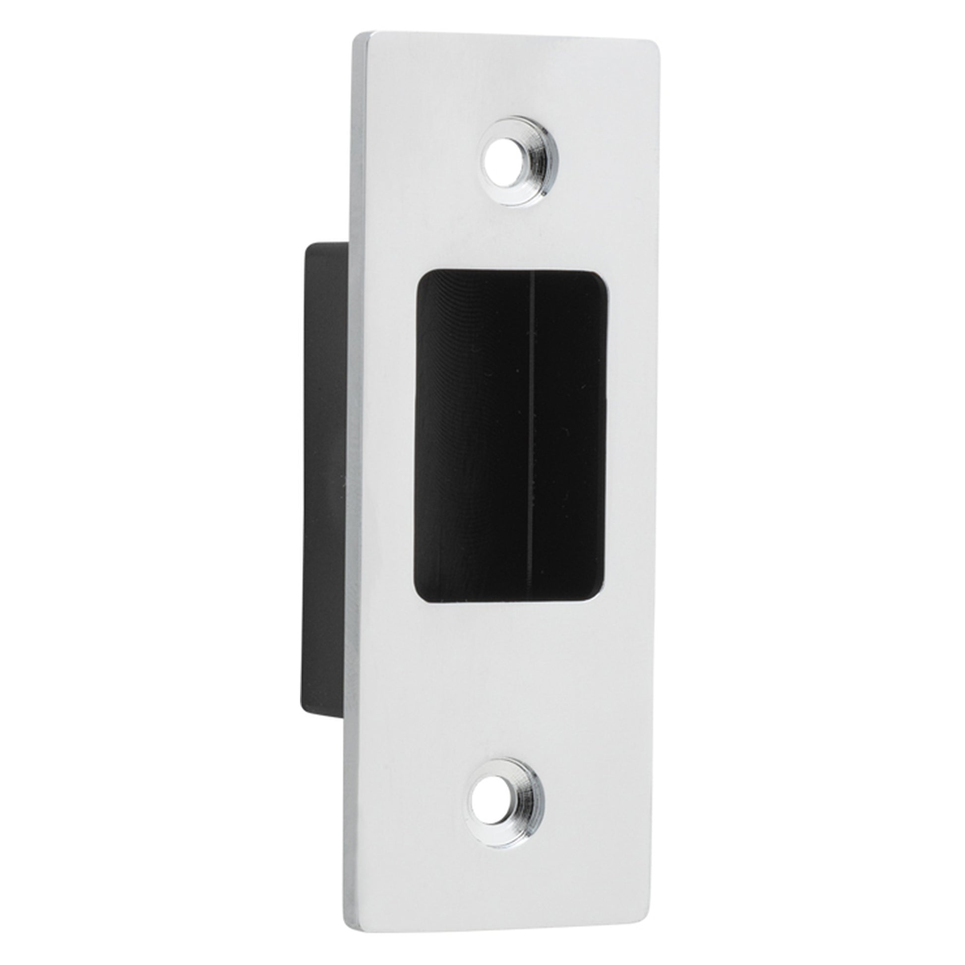 Sliding Door Edge Pull Rectangular, Polished Chrome