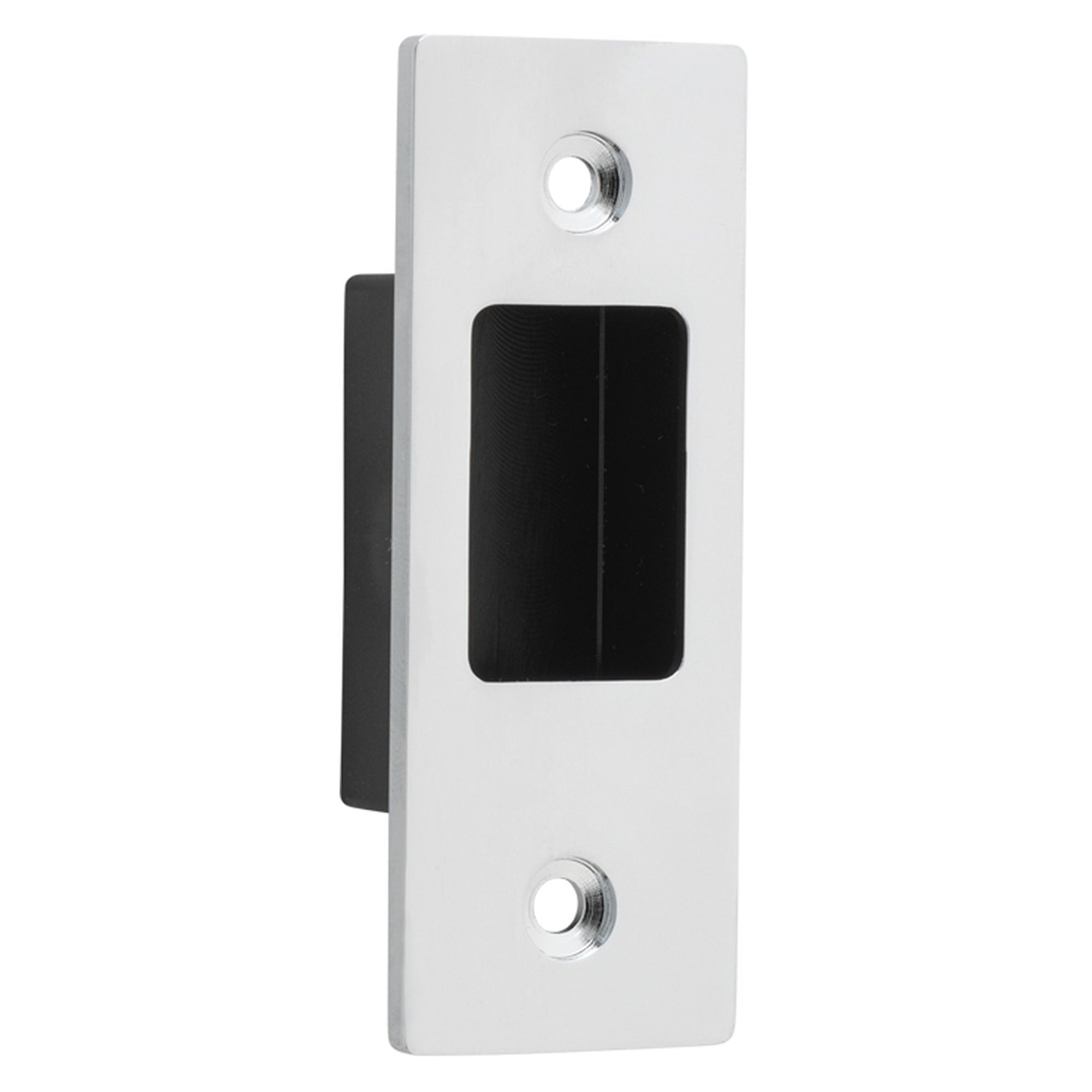 Sliding Door Edge Pull Rectangular, Polished Chrome