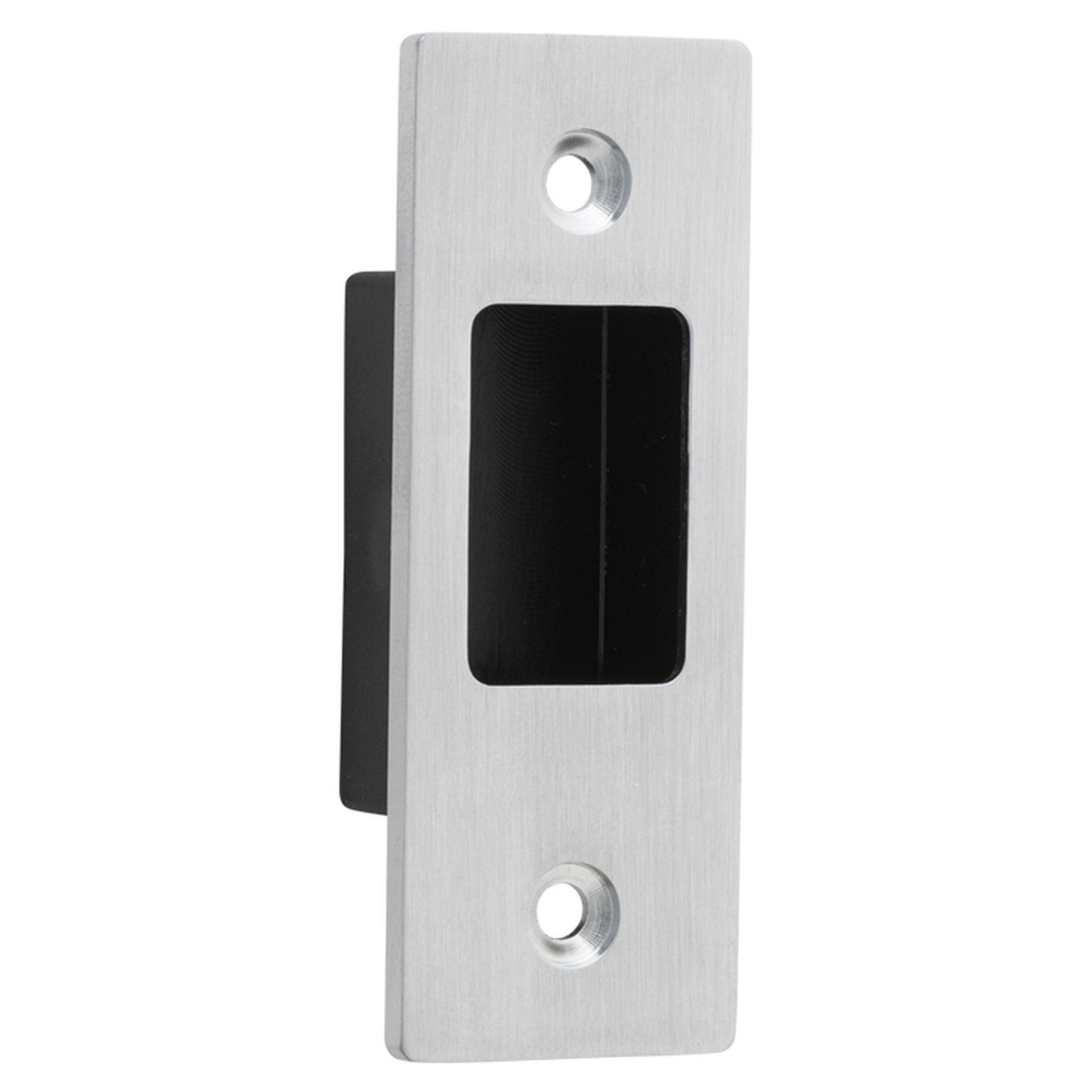 Sliding Door Edge Pull Rectangular, Brushed Chrome