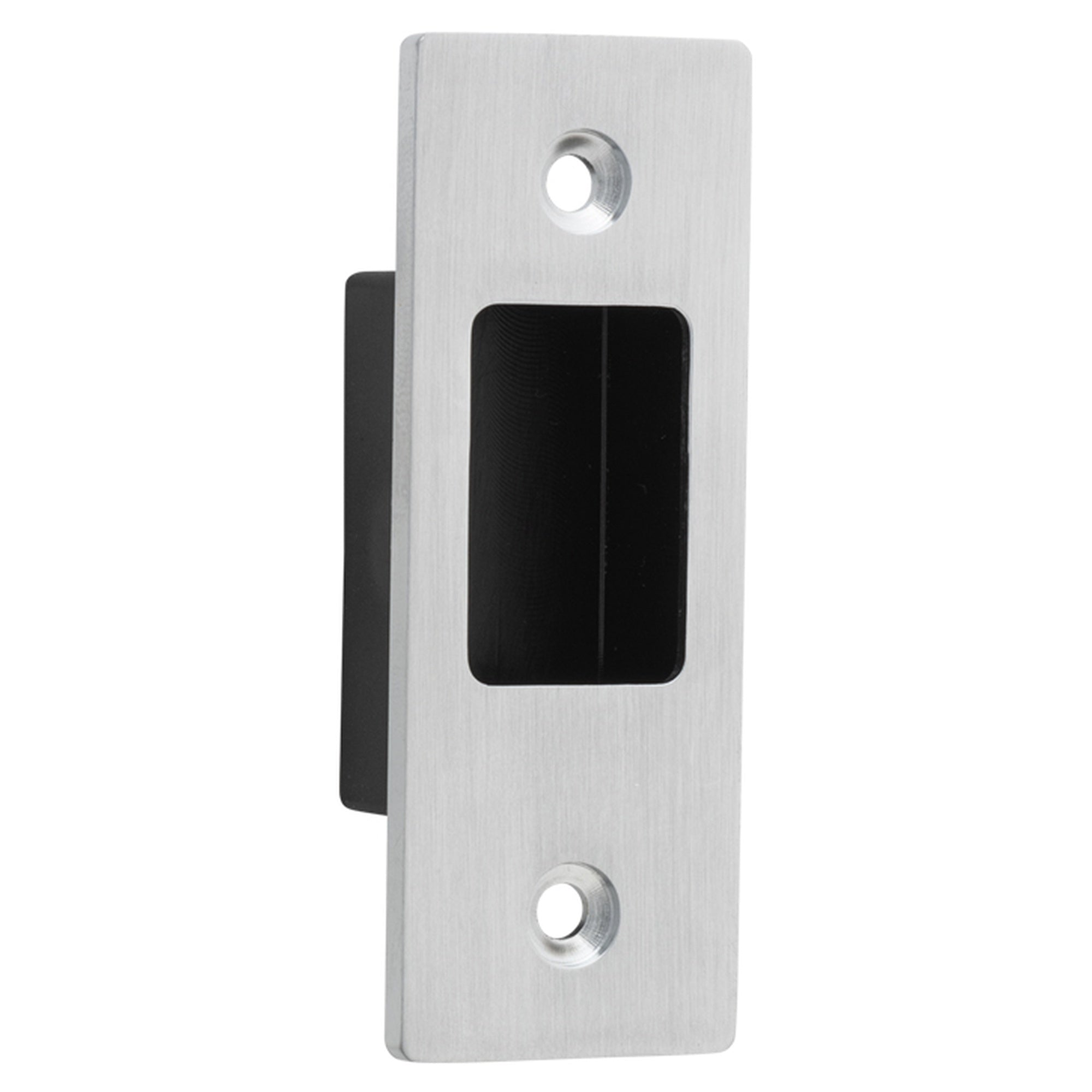 Sliding Door Edge Pull Rectangular, Brushed Chrome
