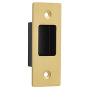 Sliding Door Edge Pull Rectangular, Brushed Brass