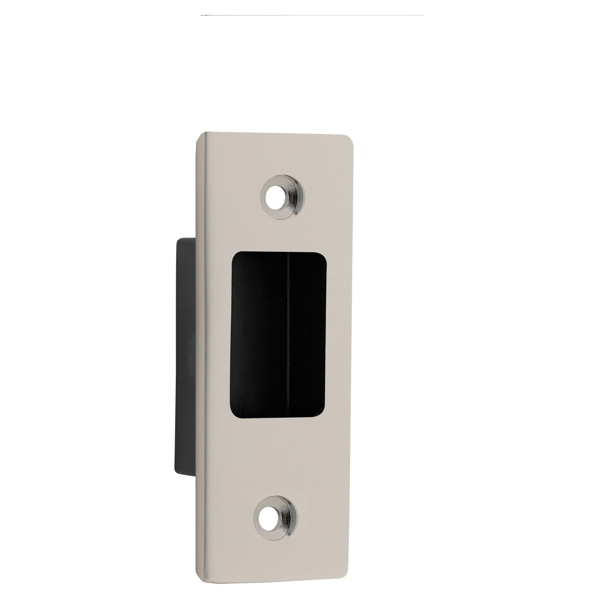 Sliding Door Edge Pull Rectangular, Satin Nickel