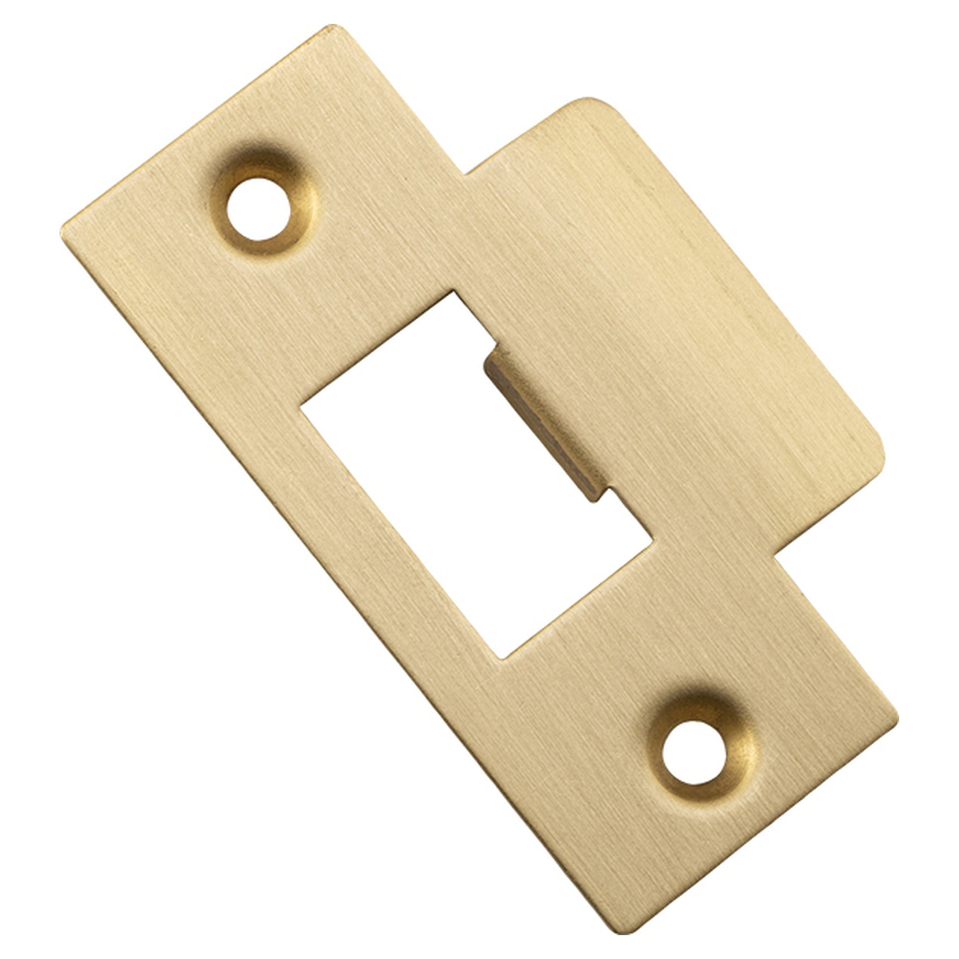 Metal Door Tube Latch Striker, Brushed Brass